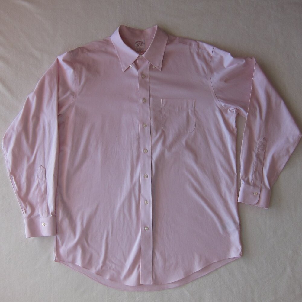 Brooks Brothers Madison Fit Light Pink Long Sleeve Dress Shirt 16 1/2-37